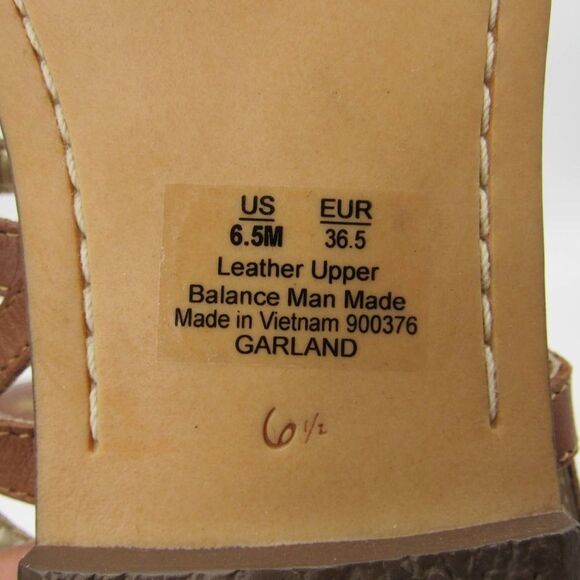 Sam Edelman Garland Strappy Brown Leather Flat Sandals 6.5 - Picture 8 of 10